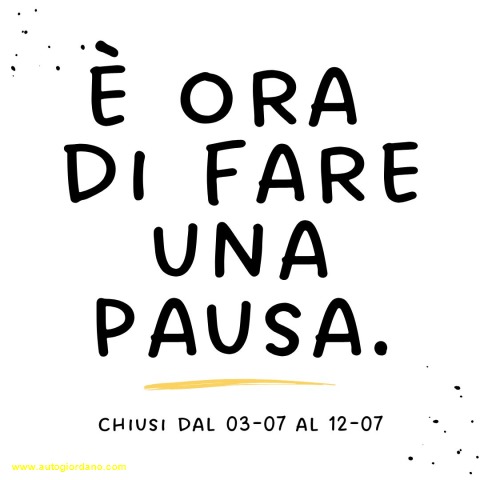 Popup informativo Auto Giordano Srl